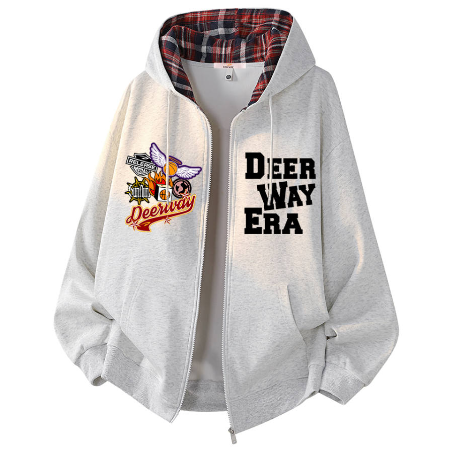 DEERWAY Sweatshirts Unisex Hooded Moderate Cardigan
