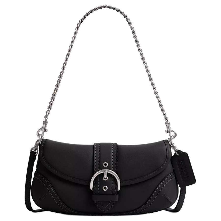 COACH Soho Leather Crossbody Bag, Shoulder Bag Medium Women's Black
