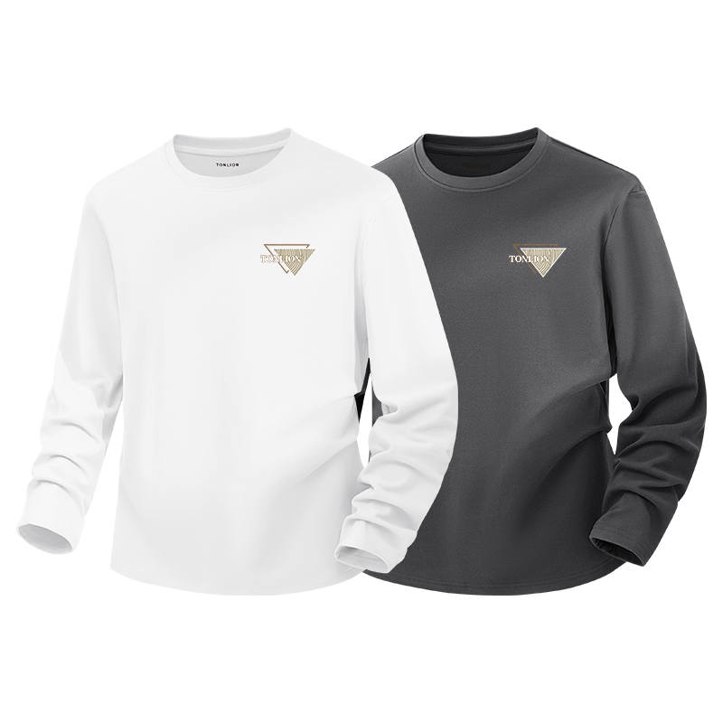 Tonlion T Shirts Unisex Crew Neck Moderate Straight Fit