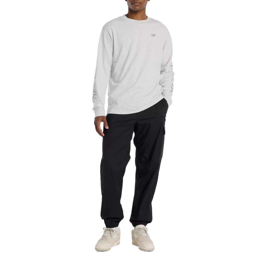 New Balance New Balance T Shirts Men's Gray Crew Neck Moderate