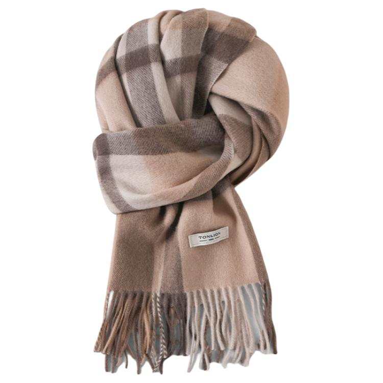 Tonlion 100% Sheep Wool Knit Scarves Unisex