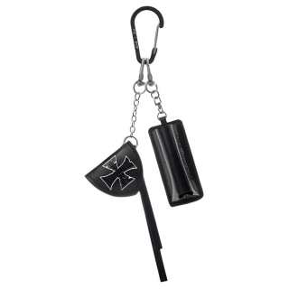 Kirsh CORT Collaboration Synthetic Leather Bag Charm Bag Accessory Unisex Black