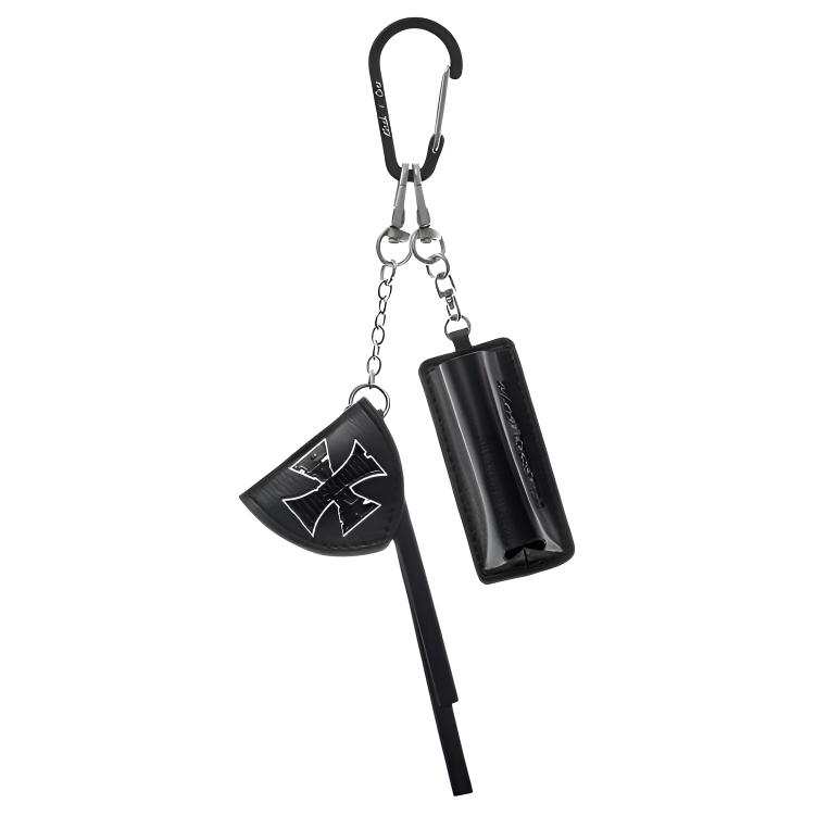 Kirsh CORT Collaboration Synthetic Leather Bag Charm Bag Accessory Unisex Black