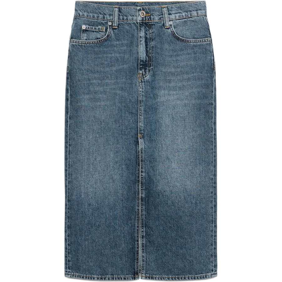 ZARA ZW Denim Long Skirt Women's