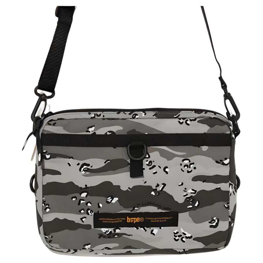 A BATHING APE Bape Cotton Crossbody Bag, Shoulder Bag Unisex Multicolor