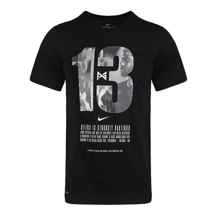 Nike Nike T Shirts Men's Black Crew Neck Moderate Straight Fit