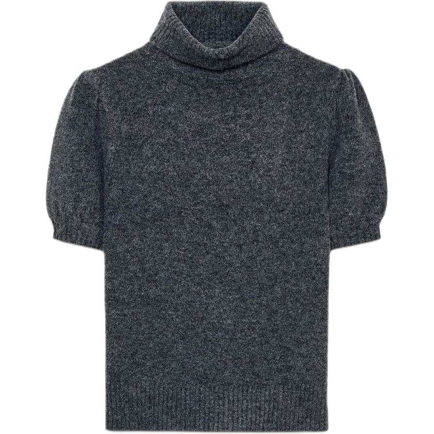 ZARA Knitwear Women's Gray Stand Collar Moderate