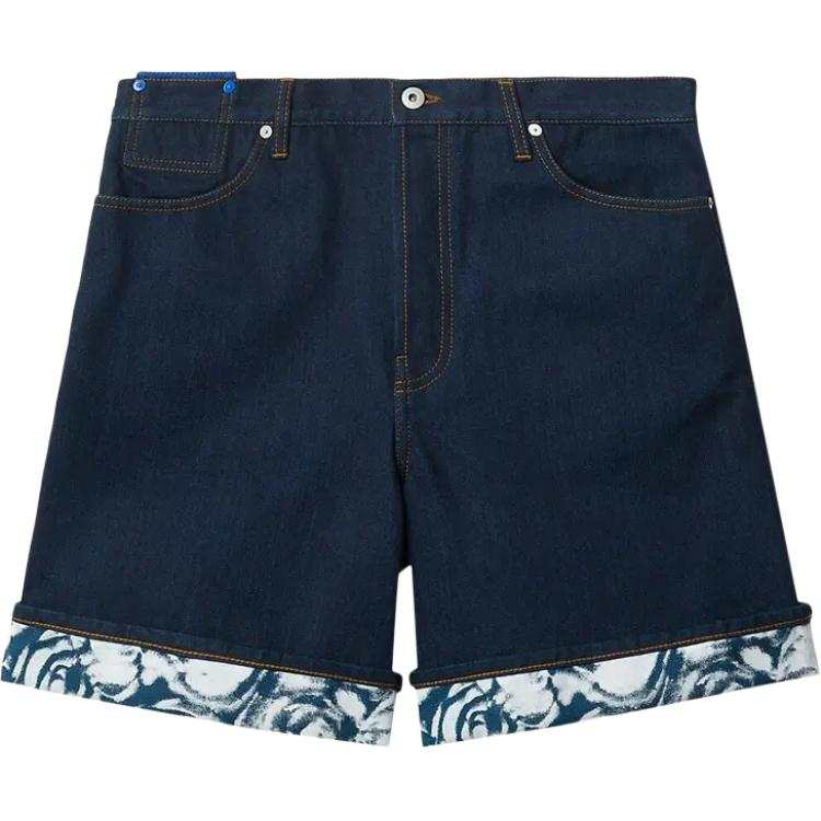 Burberry Japanese Rose Printed Denim Mini Skirt