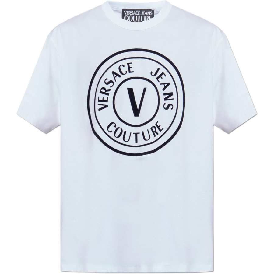 VERSACE JEANS COUTURE Logo Printed Crewneck T Shirt