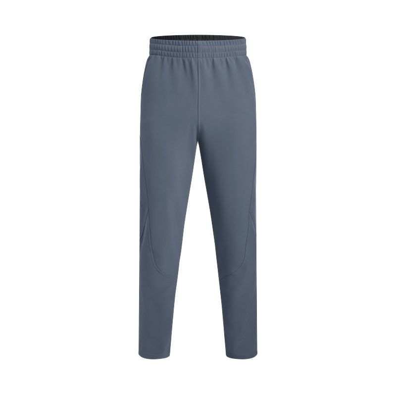 Under Armour Solid Color Fleece Lined Thermal Minimalist Style Loose Fit Lace Up Casual Pants Men's Blue