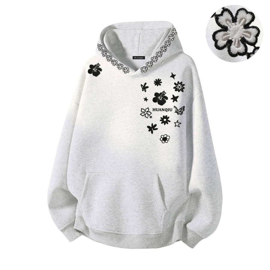 HUANQIU Sweatshirts Unisex Hooded Thickened Heavyweight