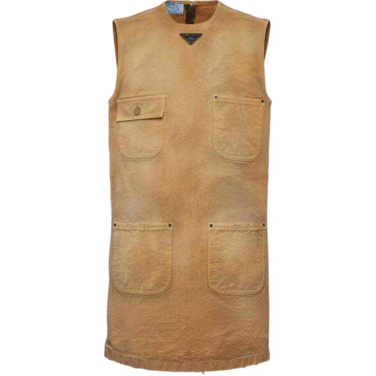 PRADA PRADA Logo Triangle Sleeveless Mini Dress