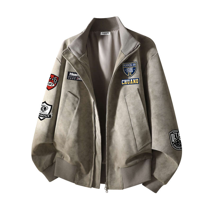 HUANQIU Jackets Unisex Stand Collar Moderate Other