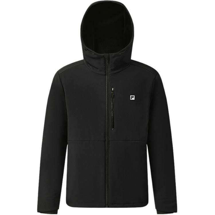 FILA Fitness Jackets Men's Pitch Black BK Hooded Non Detachable Moderate