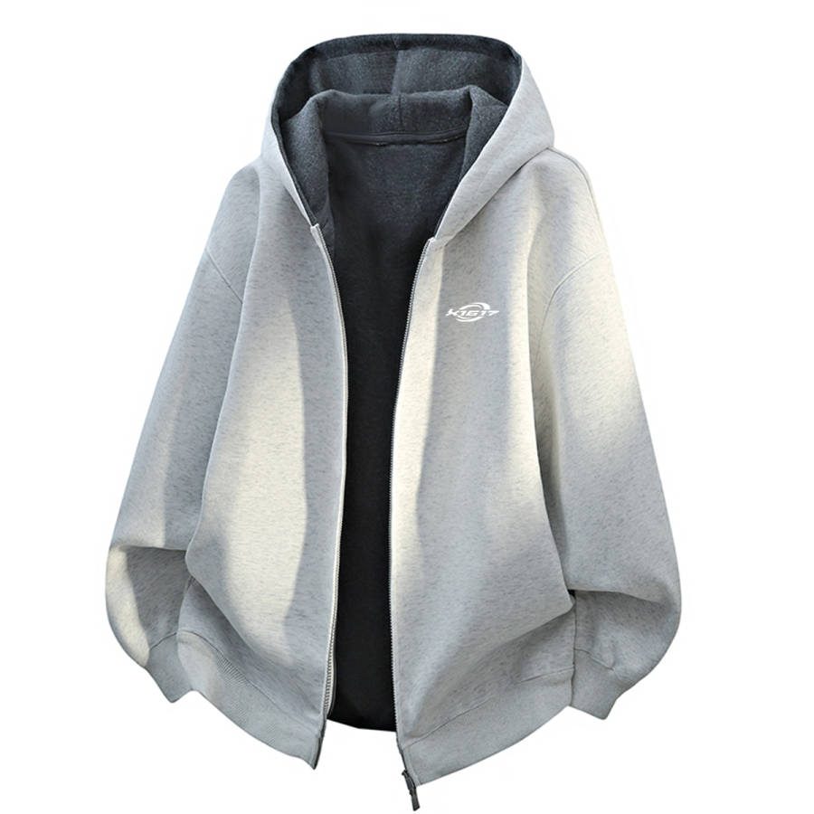 X1617 Sweatshirts Unisex Hooded Moderate Cardigan