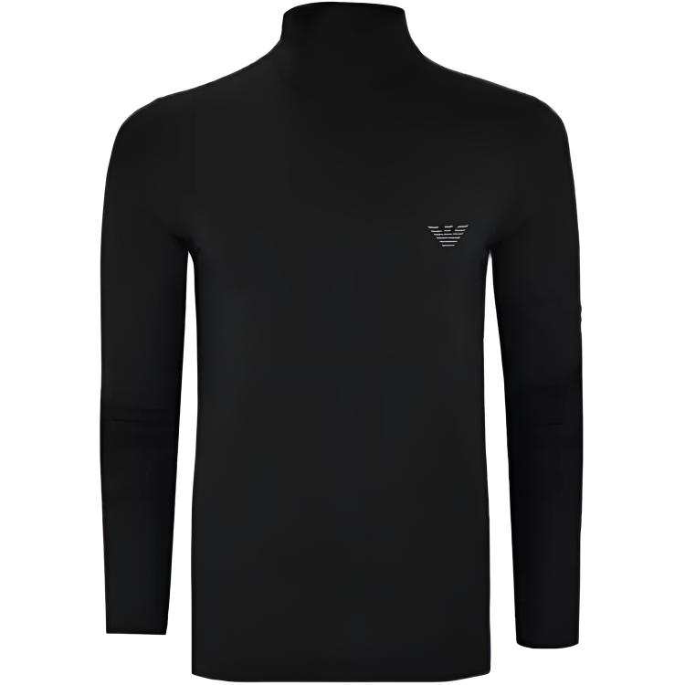 EMPORIO ARMANI T Shirts Men's Black Turtleneck Moderate