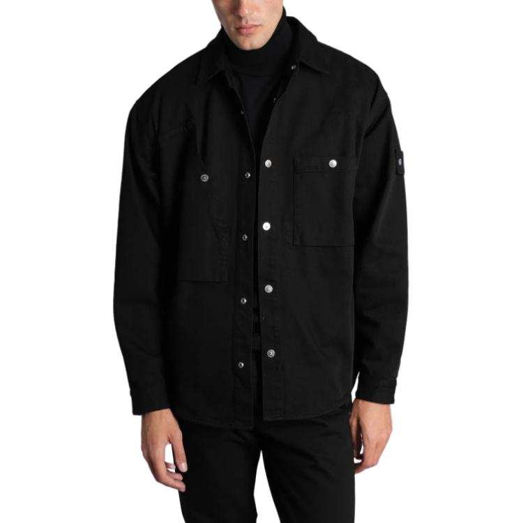 STONE ISLAND Button Up Long Sleeved Denim Shirt