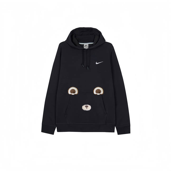 Nike Nike Sweatshirts Men's Black Hooded Moderate Regular