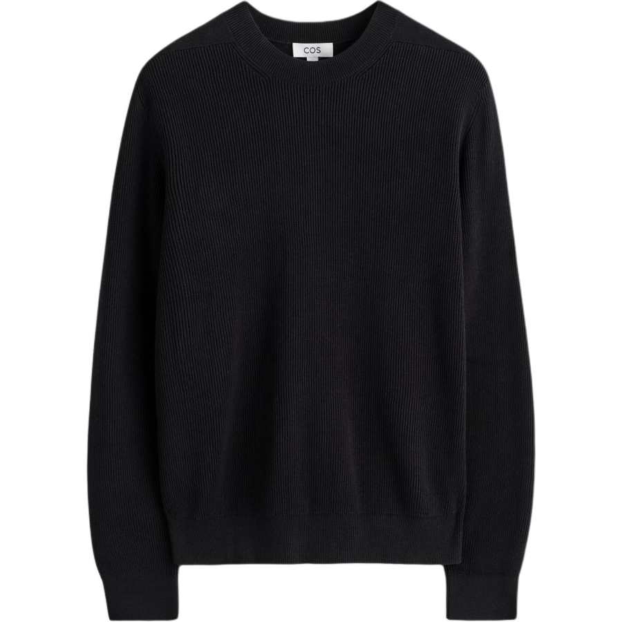 COS COS Sweaters Men's Black Crew Neck Moderate