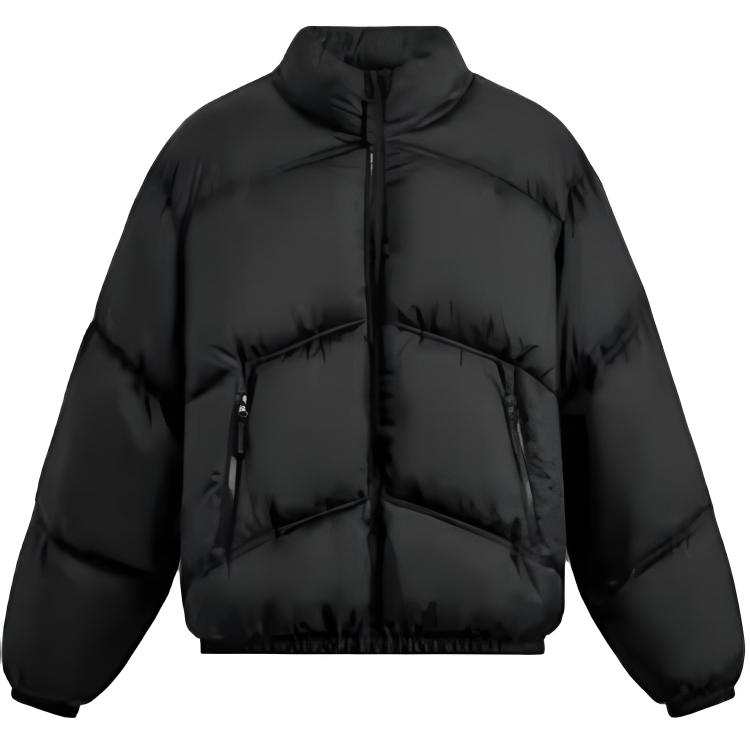 ZARA Puffer Jackets Men's Black Stand Collar Moderate Other