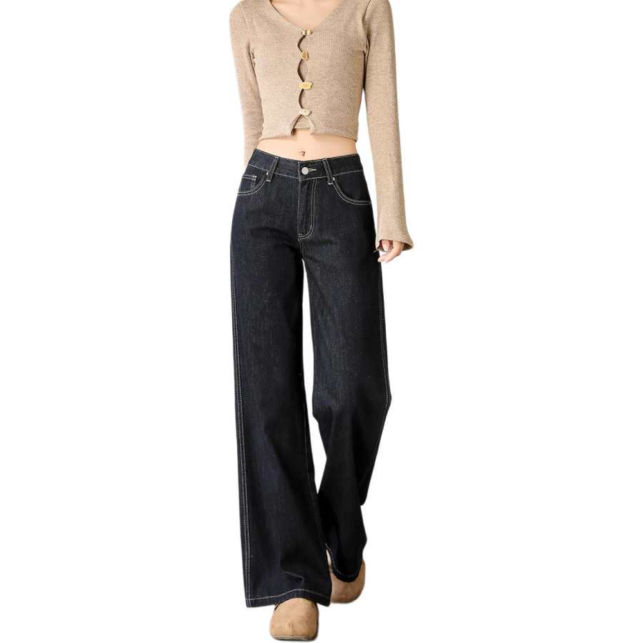 BALENO Jeans Women's Dark Blue Moderate Flared Pants