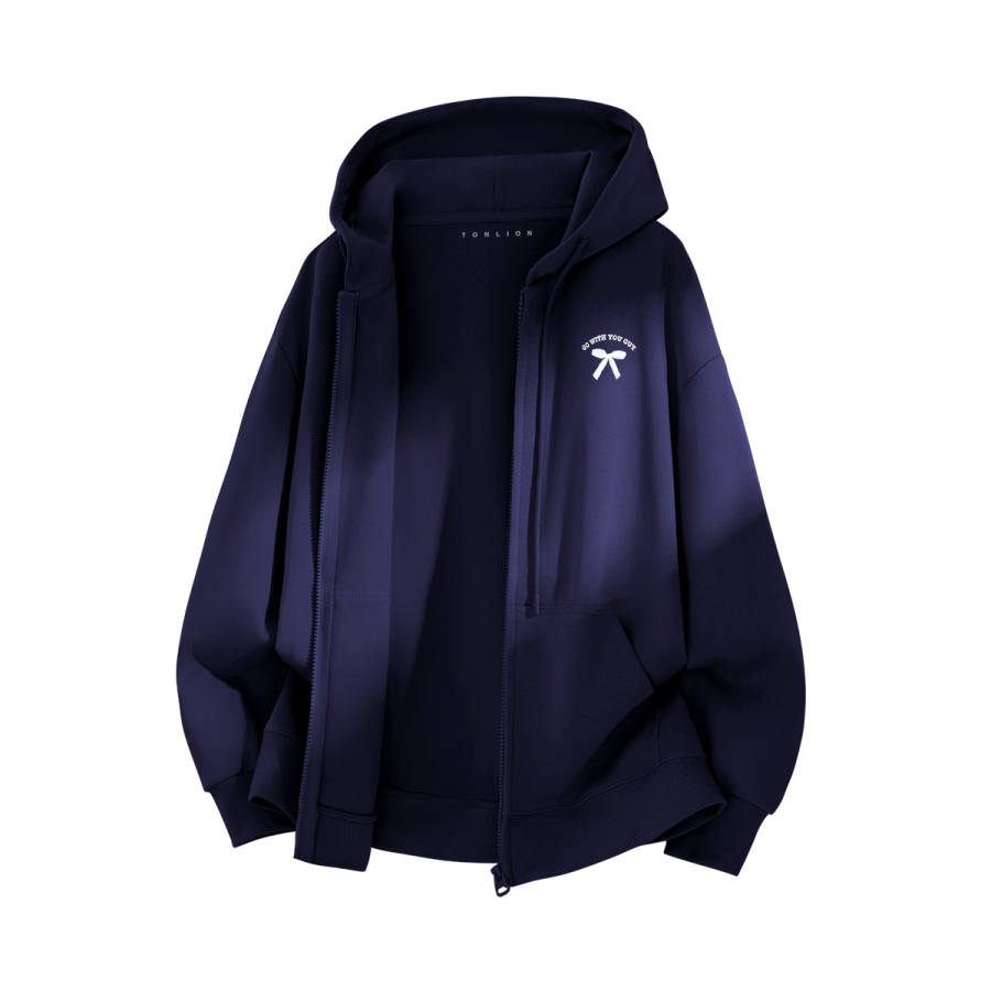 Tonlion Sweatshirts Women's Hooded Moderate Cardigan