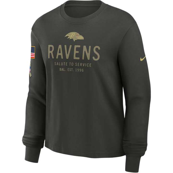 Nike Nike Baltimore Ravens Salute to Service Sideline Women's Nike Dri-FIT Nfl Long-Sleeve T-Shirt