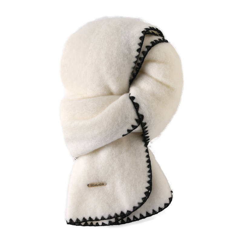 Tonlion Polyester, Sheep Wool Knit Scarves Unisex