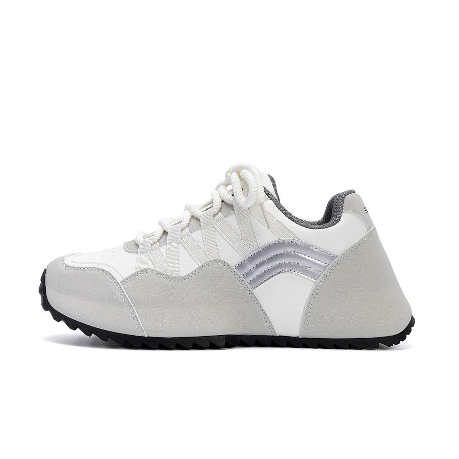 HUANQIU Breathable Coverage Lightweight Breathable, Lightweight Coverage Low top Chunky Sneakers Men's Gray Beige