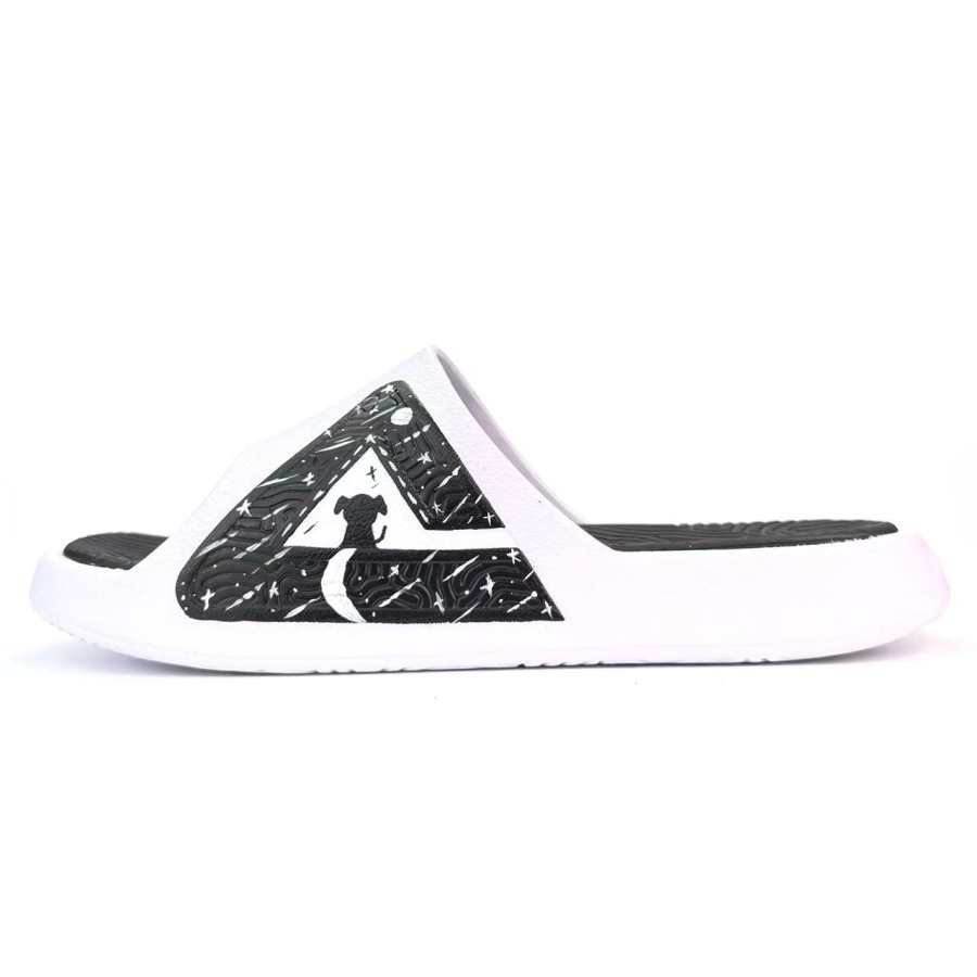 PEAK State Pole Cushioning Slip Resistant Quiet Cushioning Slip Resistant Quiet Slide Slippers Unisex White