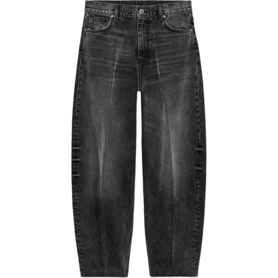 ZARA ZW Jeans Women's Black Moderate Tapered Pants