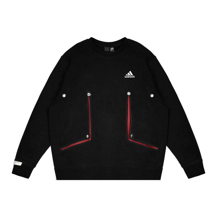 Adidas Adidas Sweatshirts Unisex Black Crew Neck Moderate Regular