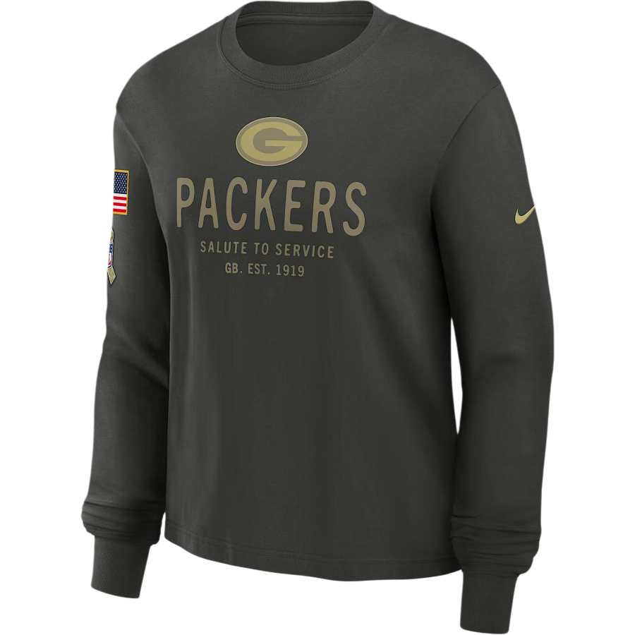 Nike Nike Green Bay Packers Salute to Service Sideline Women's Nike Dri-FIT Nfl Long-Sleeve T-Shirt