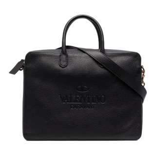 Valentino Calfskin Handbag Men's Black