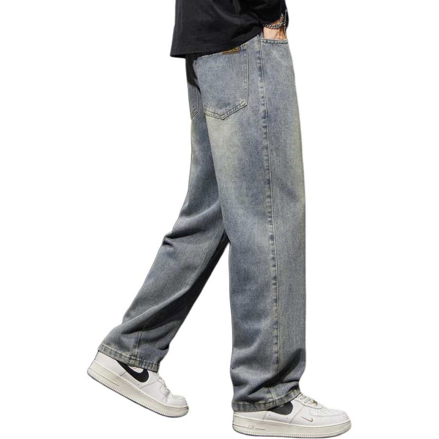 BALENO Jeans Men's Nostalgic Blue Moderate Wide Leg Pants