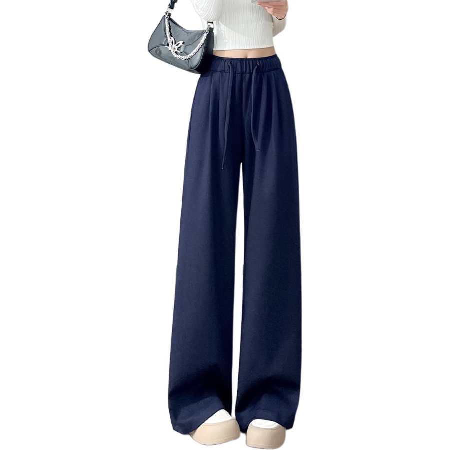 Tonlion Casual Pants Women's Moderate Wide Leg Pants