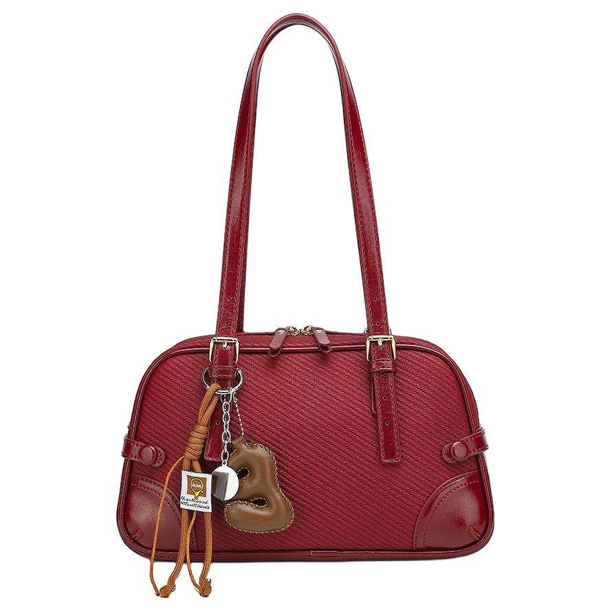 PAYOT PAYOT Synthetic Leather Handbag Regular Women's Burgundy