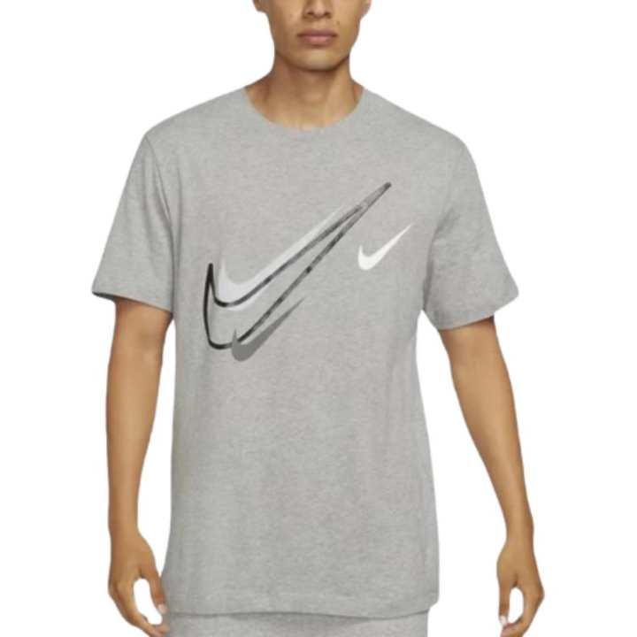 Nike Nike Swoosh T Shirts Men's Gray Crew Neck