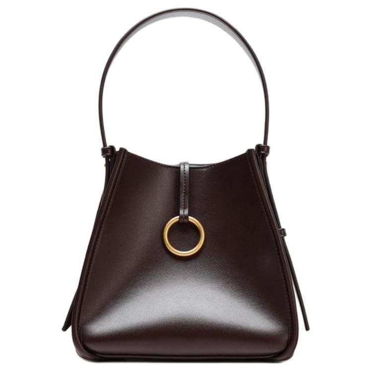 ZARA Polyurethane Handbag Mini Women's Dark Red Color