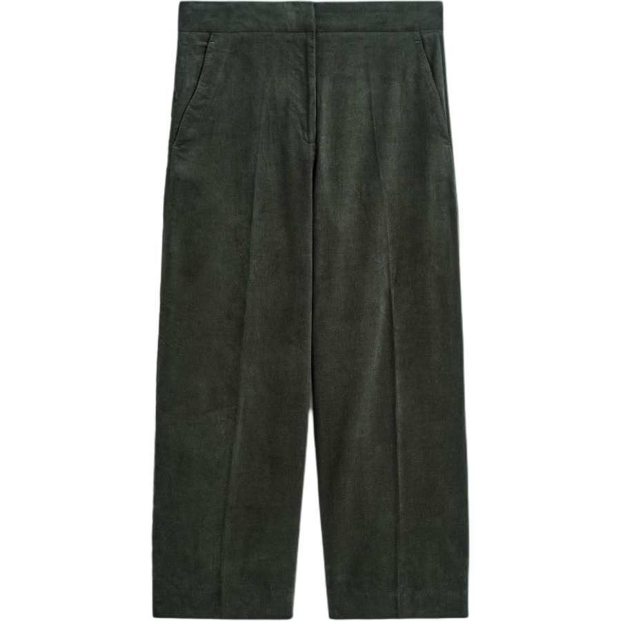 COS Casual Pants Women's Dark Green Moderate Straight Fit Pants