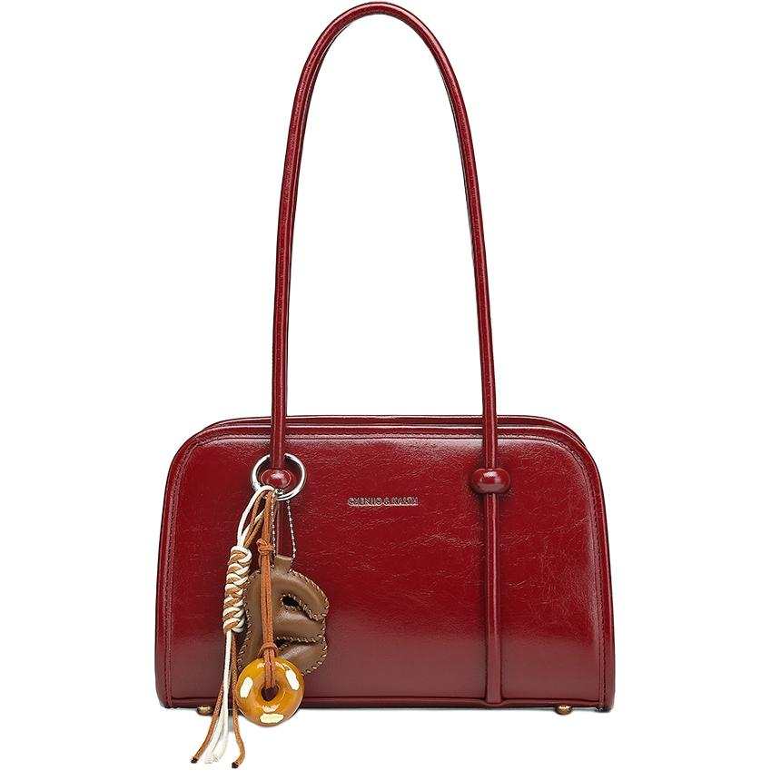 PAYOT Synthetic Leather Handbag Regular Women's Burgundy