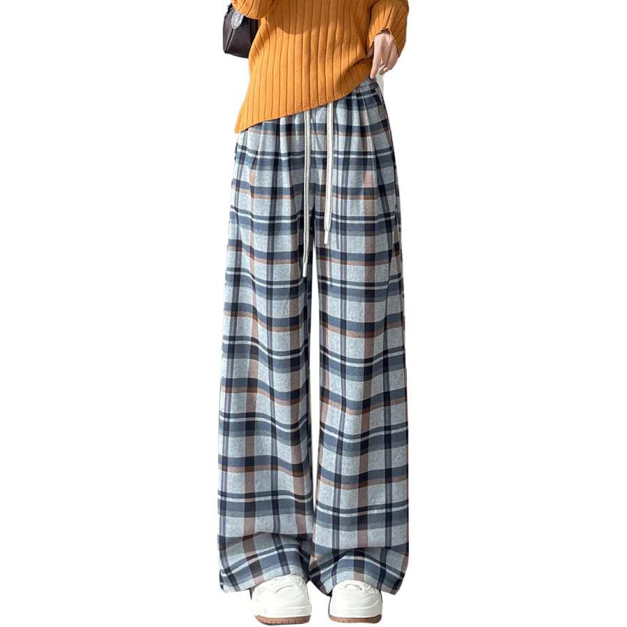Tonlion Casual Pants Women's Moderate Wide Leg Pants