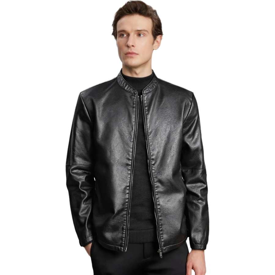 PIERRE CARDIN Leather Jacket Men's