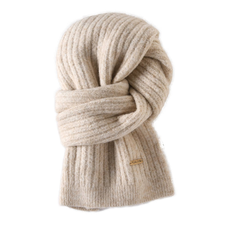 Tonlion Acrylic, Sheep Wool Knit Scarves Unisex