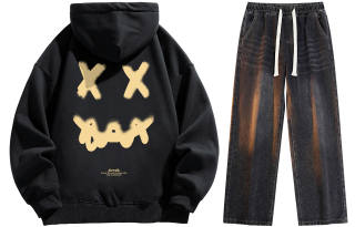 Airwalk Sweatshirt Sets Unisex Hooded Thin