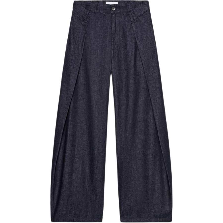 ZARA Jeans Women's Dark Indigo Cyan Moderate Straight Fit Pants