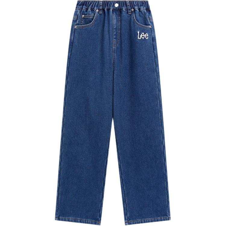LEE KIDS Jeans Fashion Washed Fleece Lined Thermal Loose Fit Teenagers
