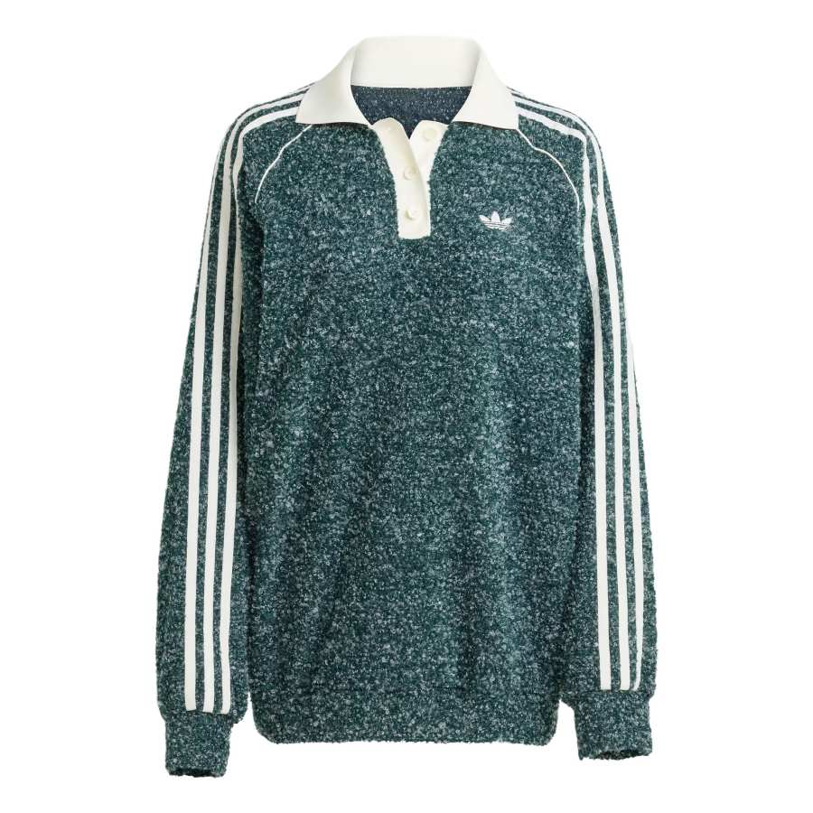 Adidas Originals long-sleeve polo-collar sweater