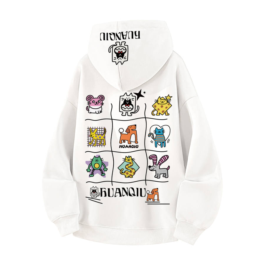HUANQIU Sweatshirts Unisex Hooded Moderate Heavyweight