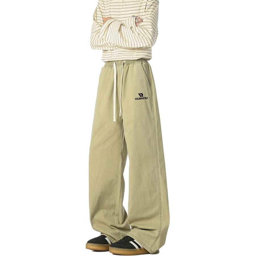 HUANQIU Jeans Unisex Moderate Straight Fit Pants
